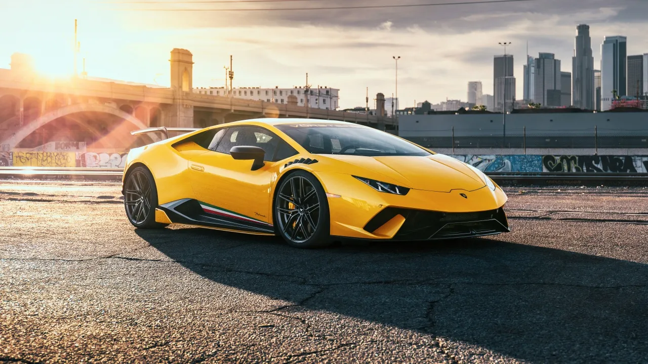 Vorsteiner Lamborghini Huracan Performante, 5K, Yellow cars