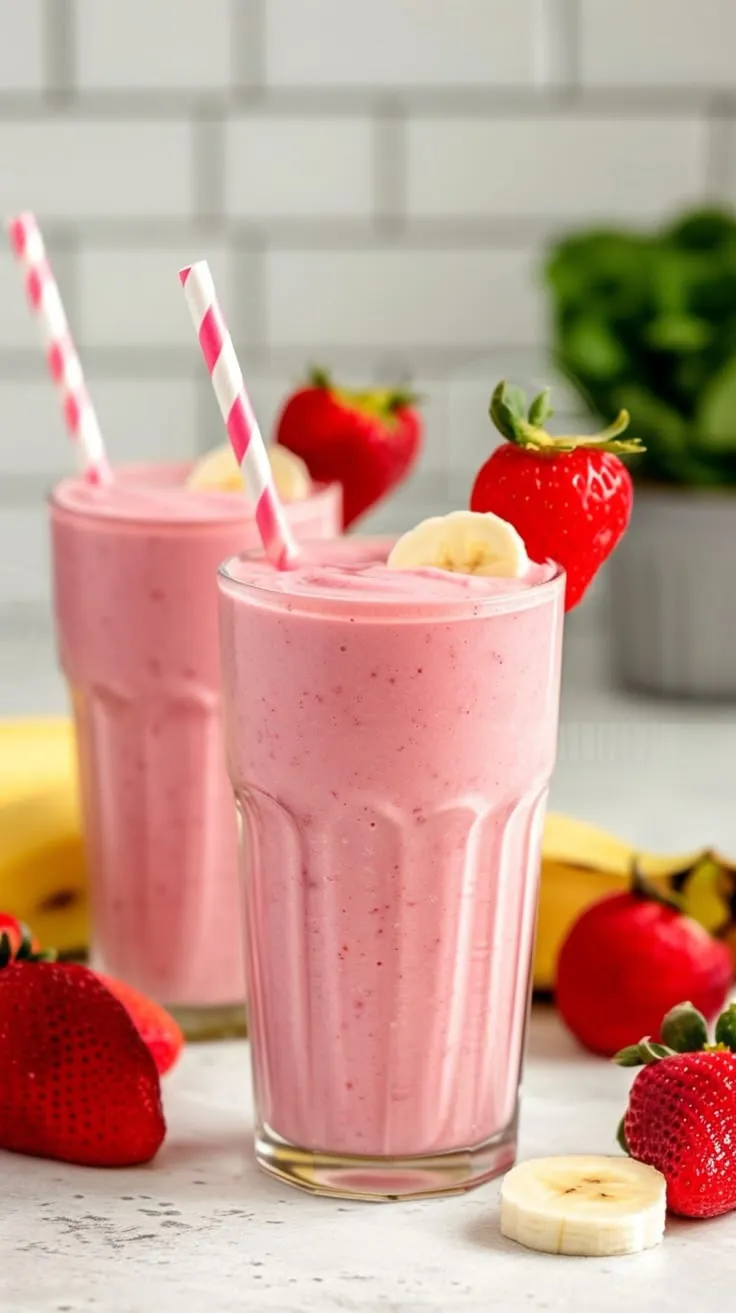 Strawberry Banana Smoothie (+ Easy Recipe)