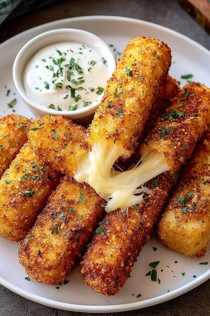 Healthy Mozzarella Sticks with String Cheese