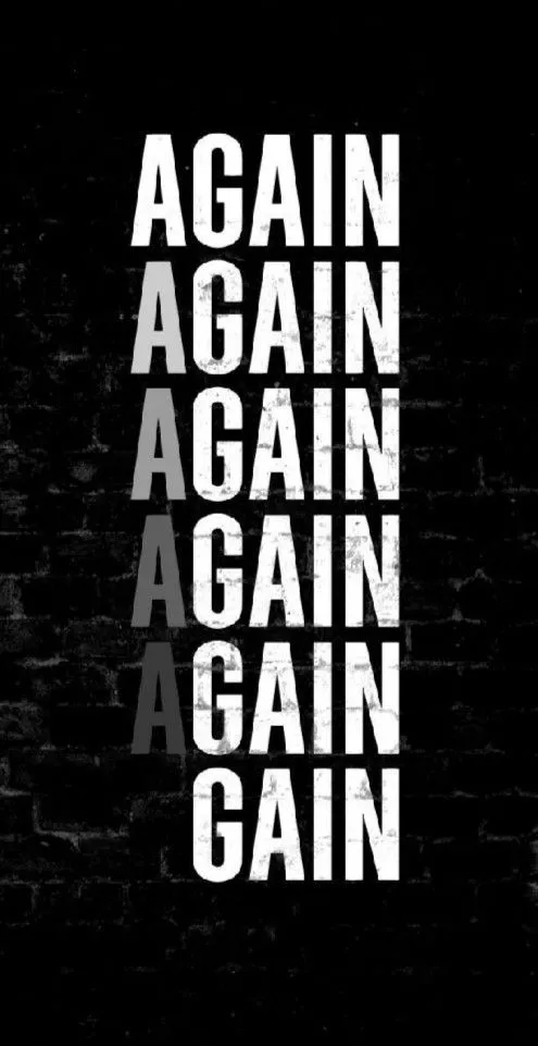 the words again against black and white brick wallpaper, which reads again again again again again again again again again again again again again again
