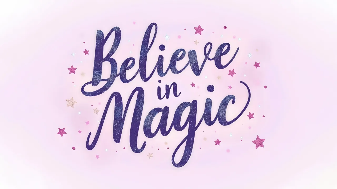 Believe in Magic, Girly, 5K, Purple aesthetic, Stars, Pink background, Girly backgrounds, Girly quotes