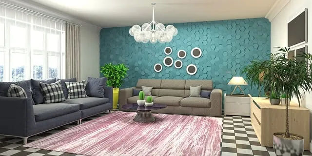 Free Living Room Interior Design illustration and picture