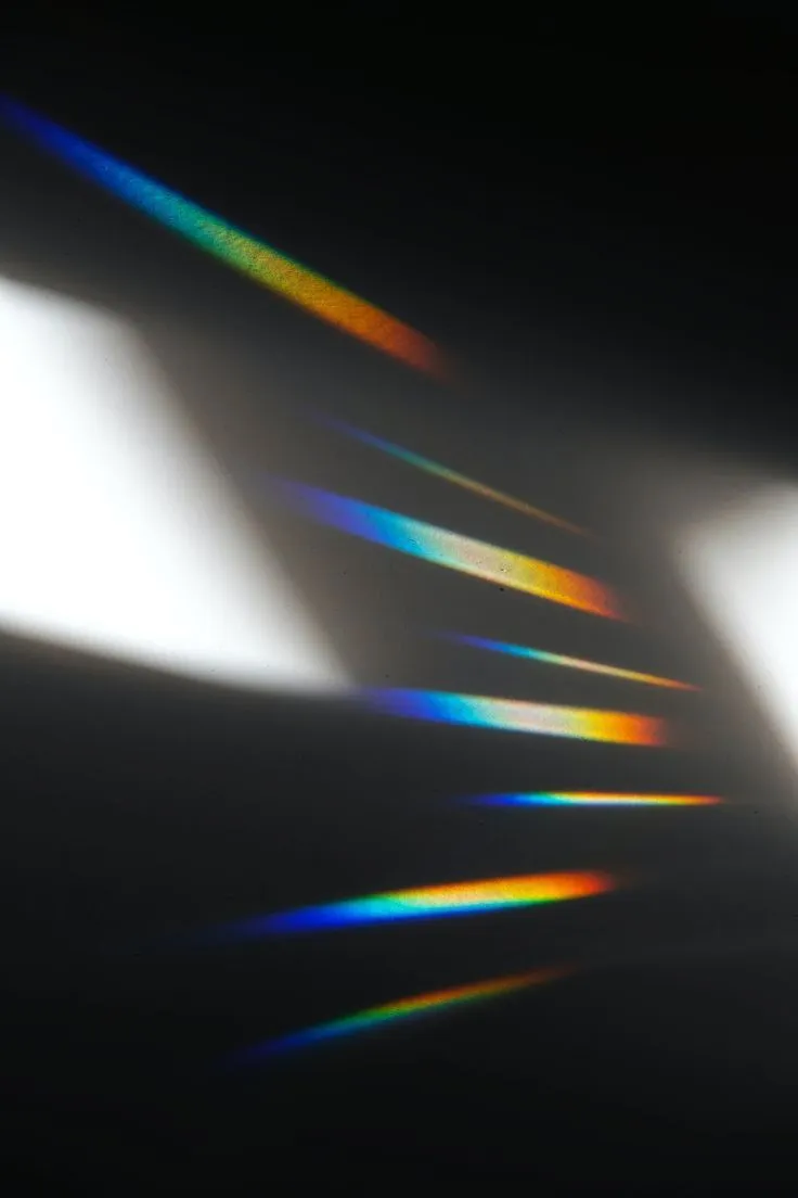 the light is shining brightly in...