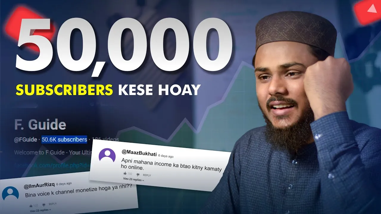 How I Grew from 0 to 50K Subscribers | 50k Spacial Question & Answeres | F Guide