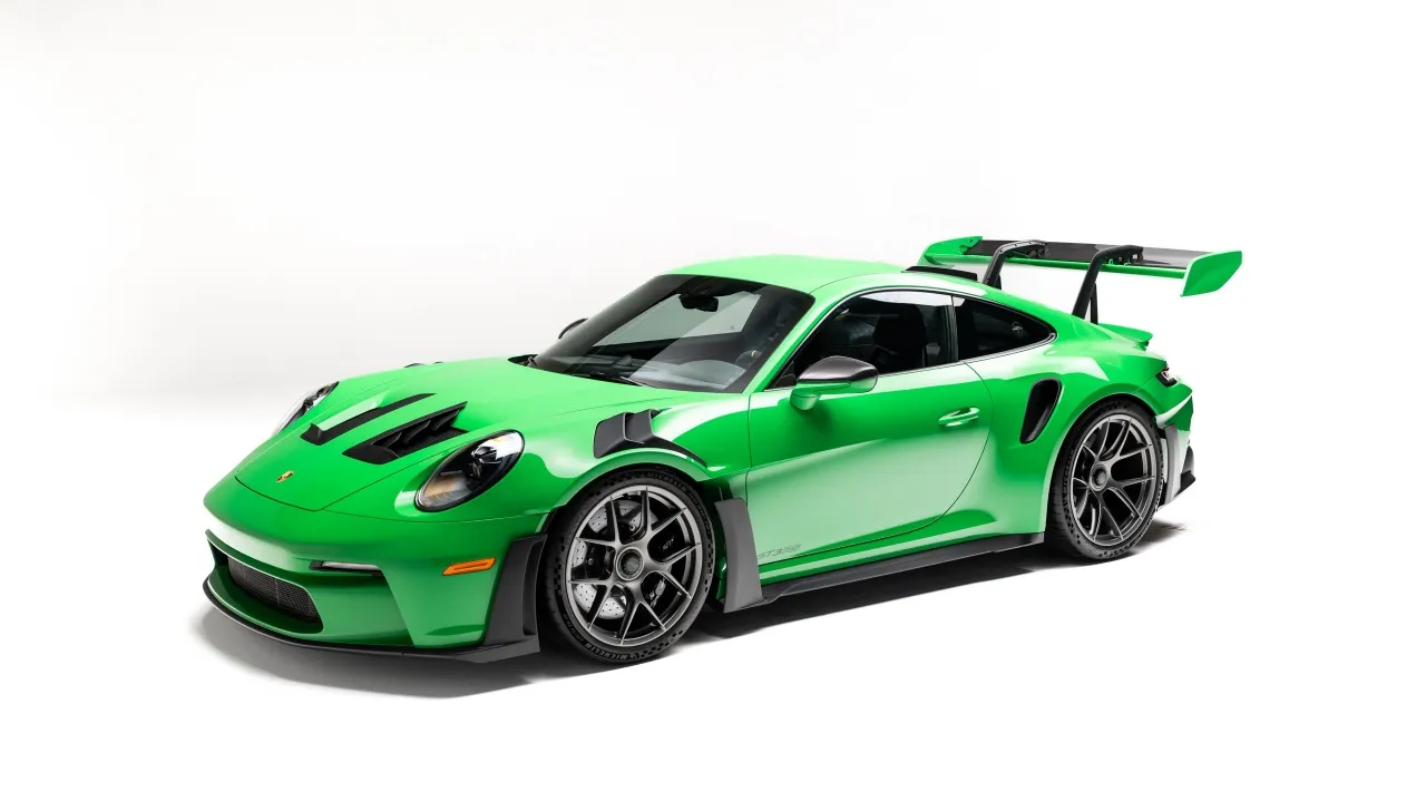 Porsche 911 GT3 RS Rexy, 2025, White background, Porsche 911 GT3 RS