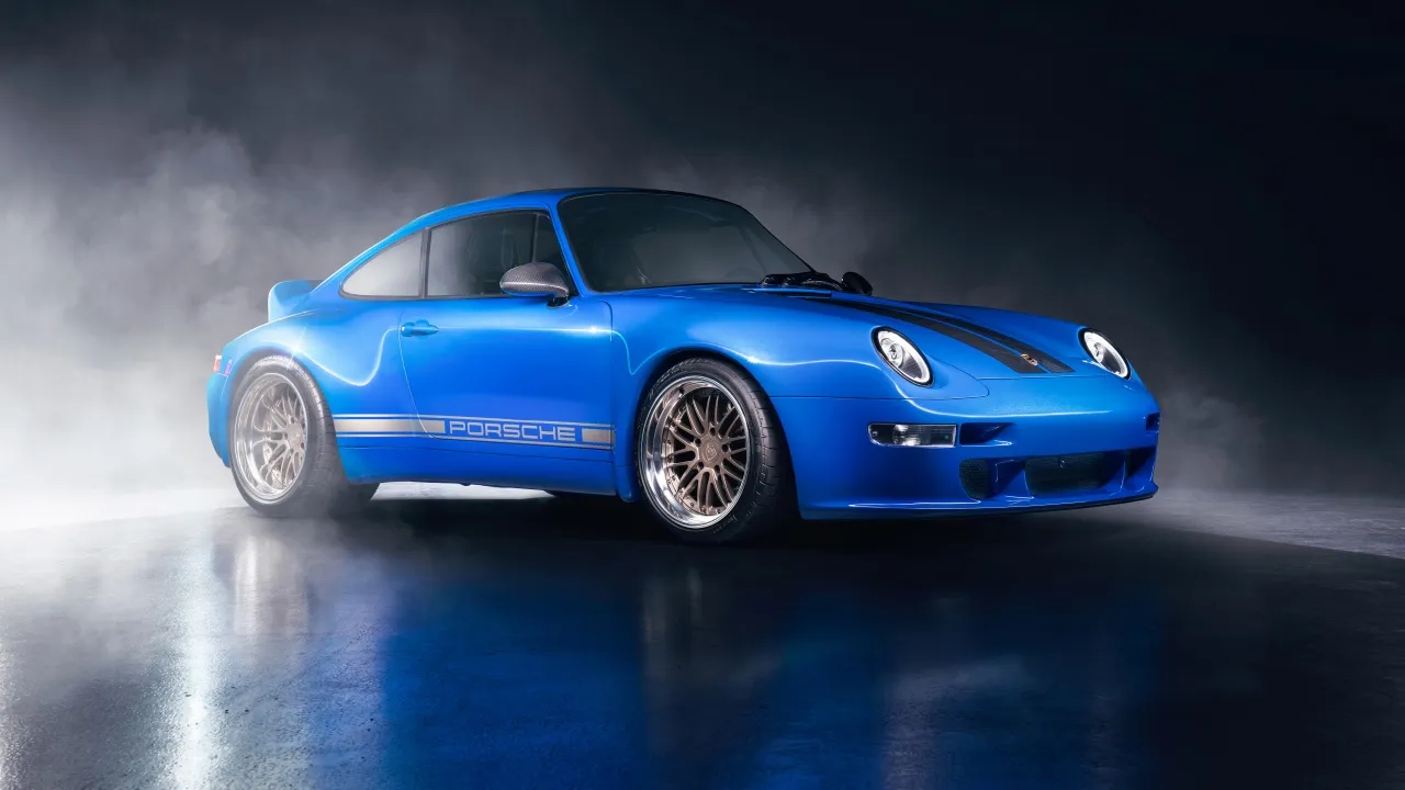 Porsche 911, Gunther Werks 400R Coupe Brooklyn, 5K, 8K, Blue car, Classic cars