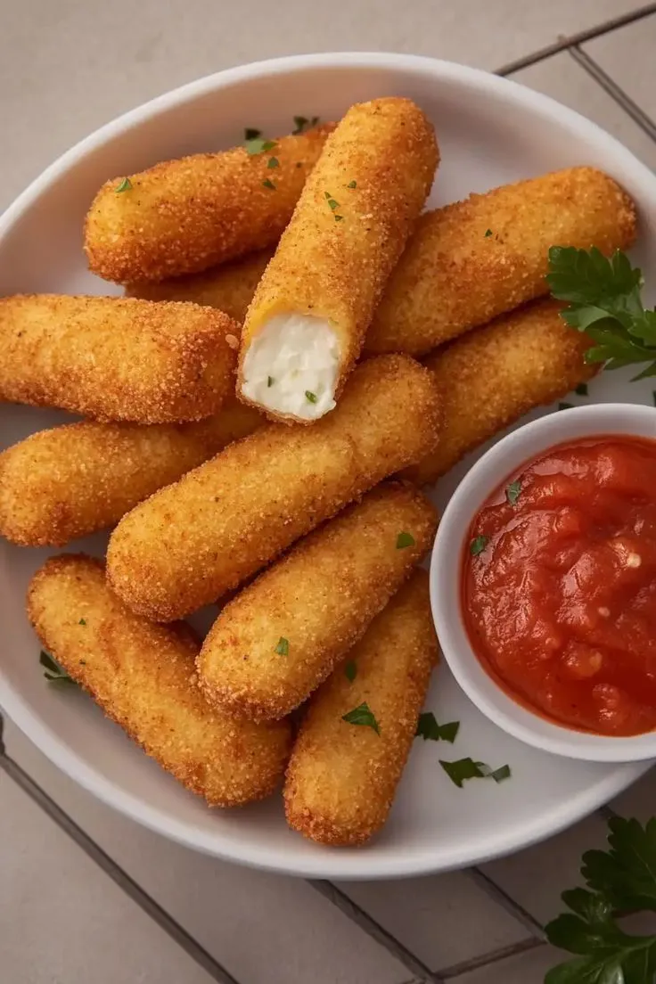 Healthy Mozzarella Sticks with String Cheese