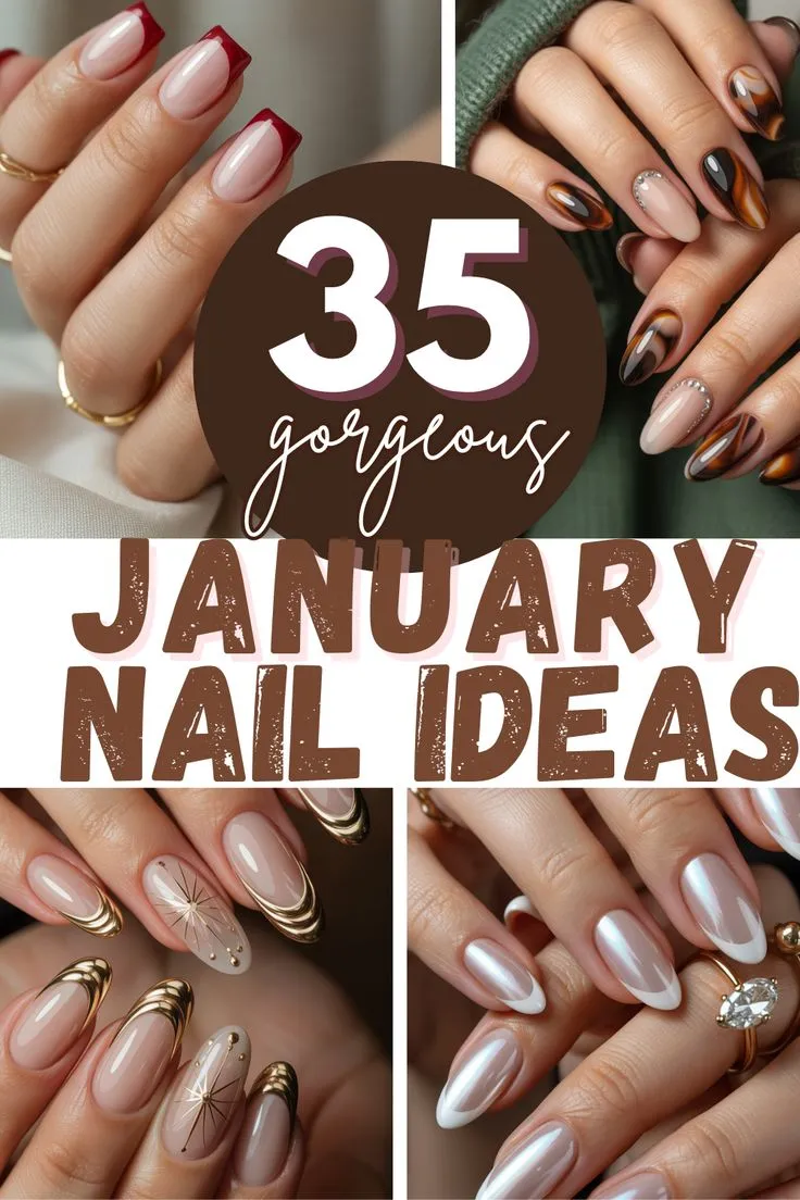 35+ Trendy January Nail Ideas for Your Winter Manicure (Winter Nail Trends 2026)