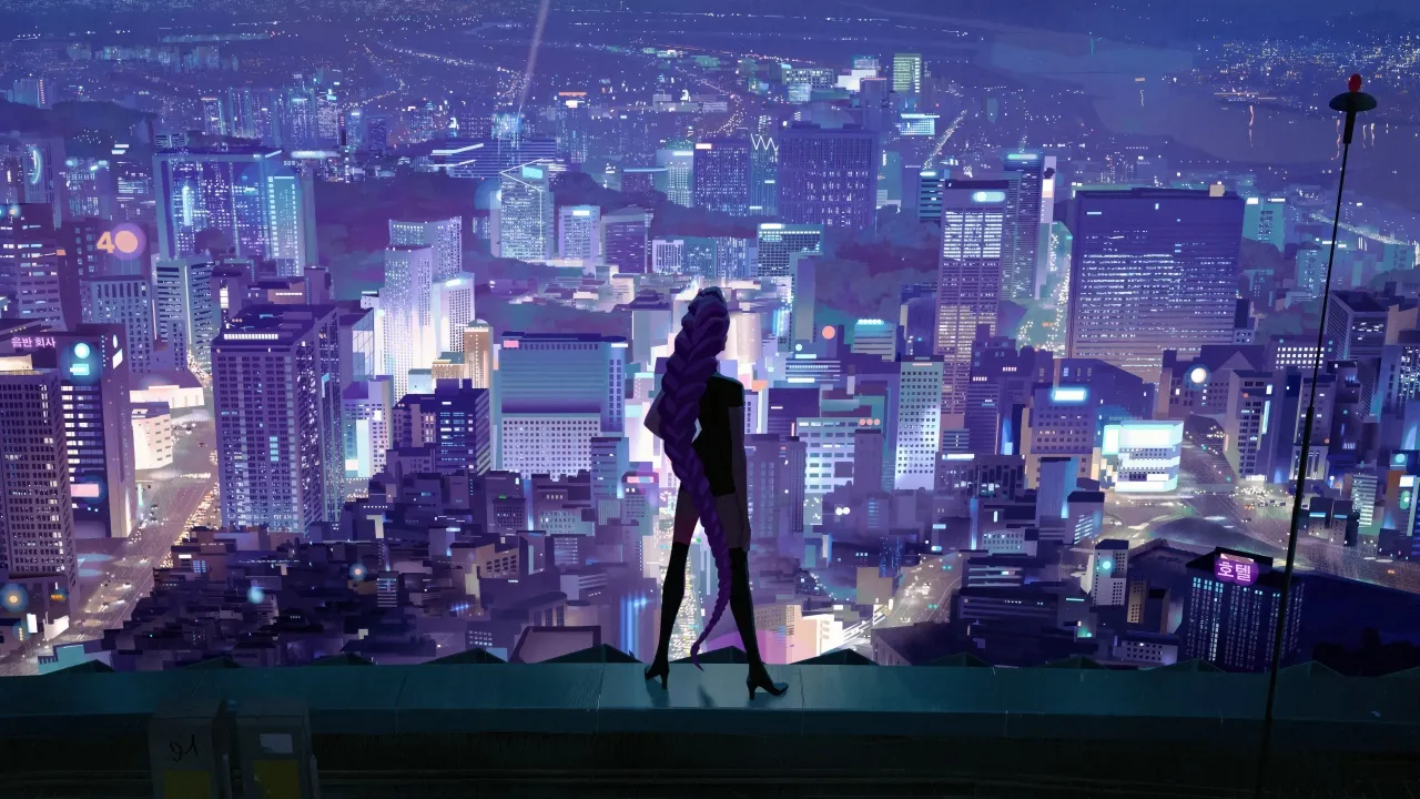 Rumi (Huntrix), Cityscape, 5K, KPop Demon Hunters