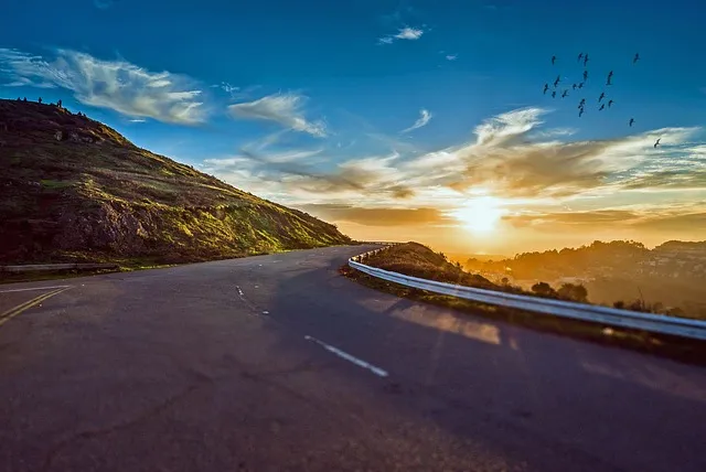 Free Winding Road Sunset photo and picture