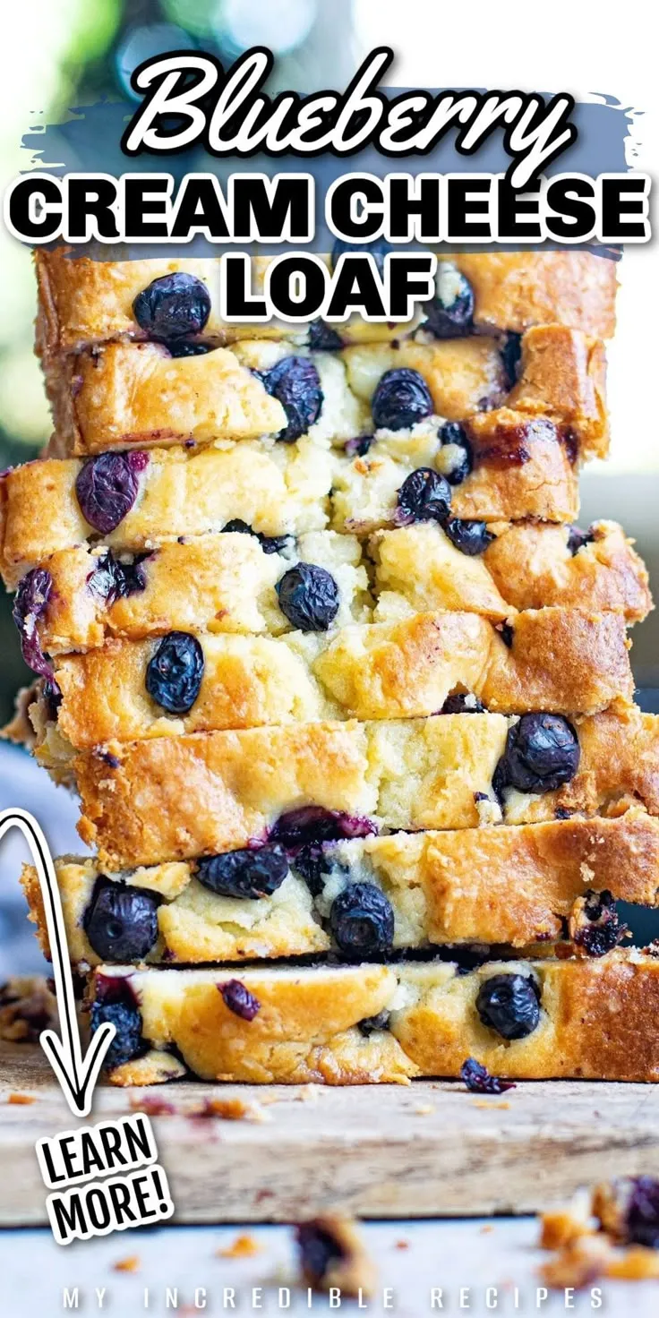 Homemade Blueberry Cream Cheese Loaf