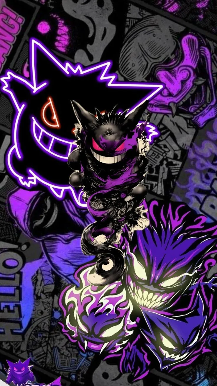 an image of a cartoon character in purple and black