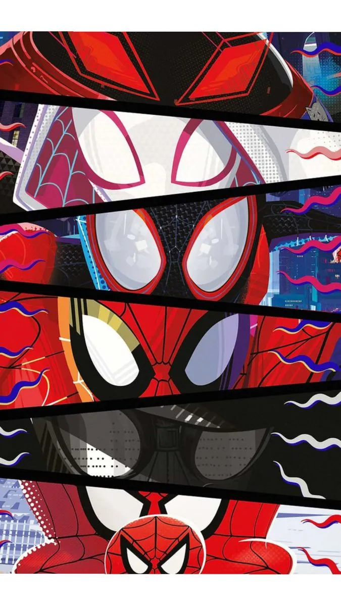 the spider - man movie poster has been altered to look like it's coming out of