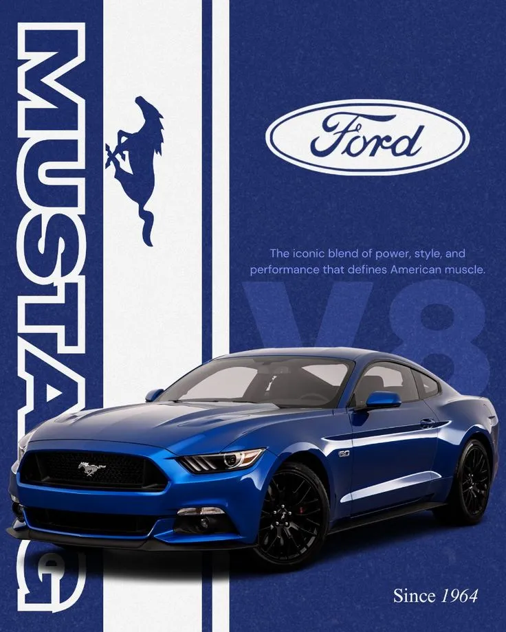 A poster for ford mustang