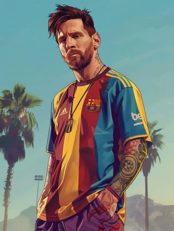 Messi as a GTA6 character
