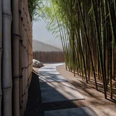 Serene bamboo grove with a patg