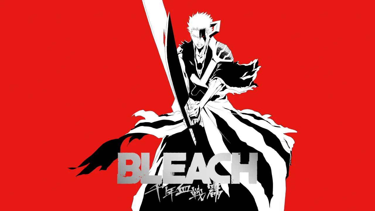 Bleach: Thousand-Year Blood War, Red background, 5K, Ichigo Kurosaki, Anime series