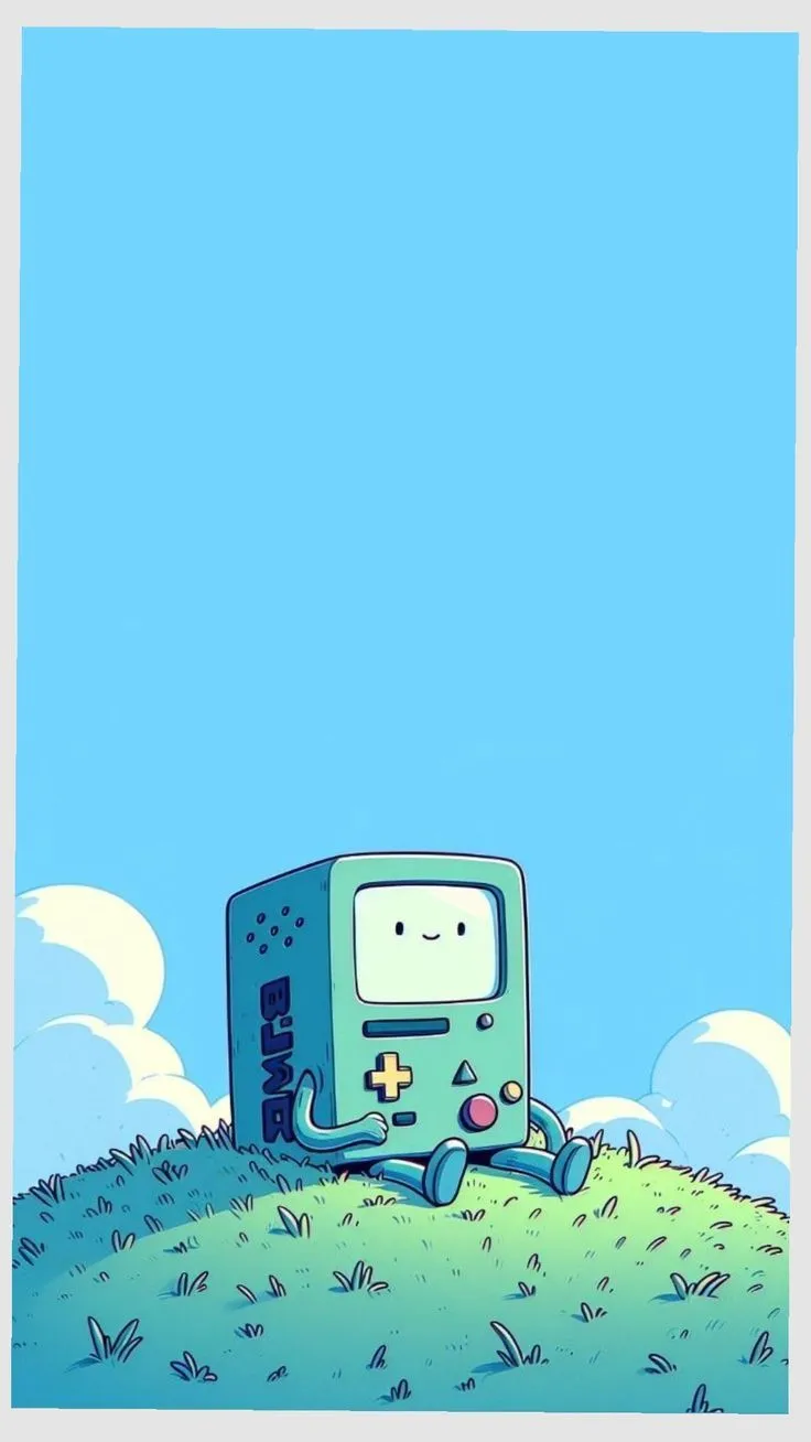 an old computer sitting on top of a grass covered hill