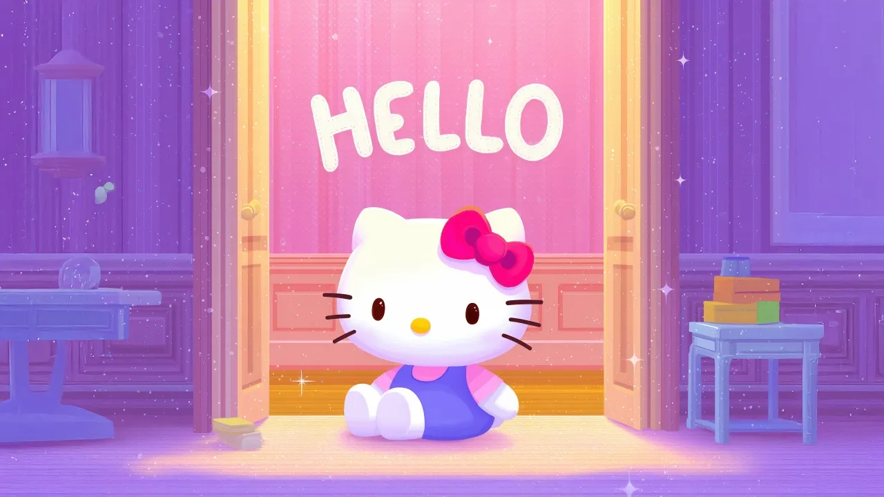 Hello Kitty, Aesthetic, Cute cartoon, Sanrio, 5K, Pastel colors, Colorful