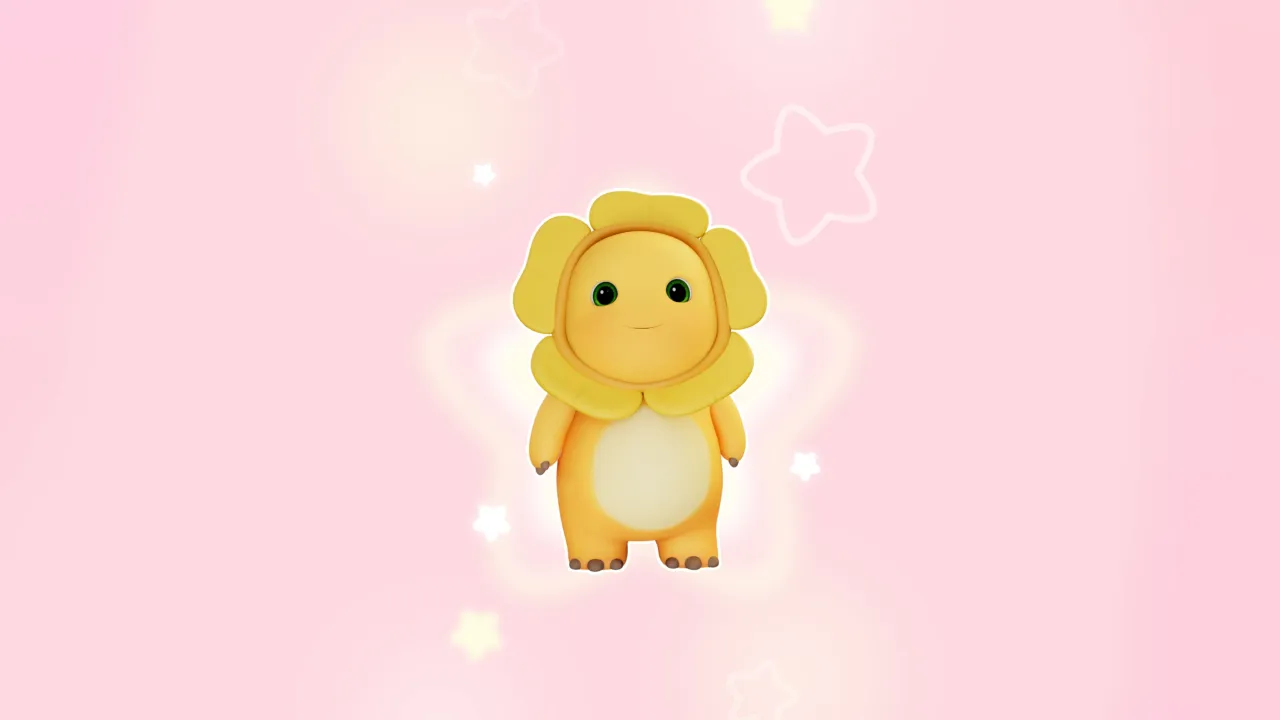 Nailoong, Plush toys, Cute cartoon, 5K, Pink background, Baby pink