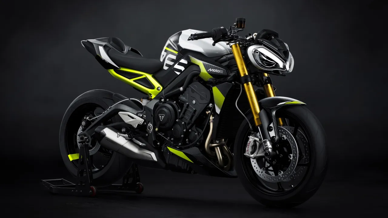 Triumph Street Triple 765 Moto2 Edition, 5K, Dark background