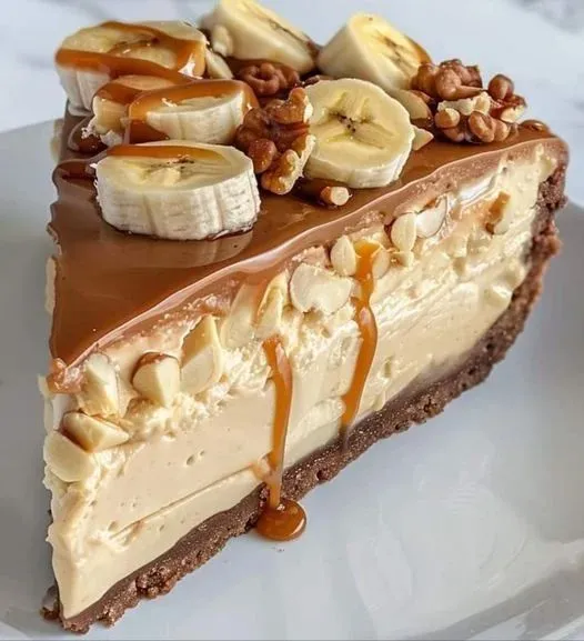 Banana Caramel Nut Cheesecake Recipe - Easy & Tasty