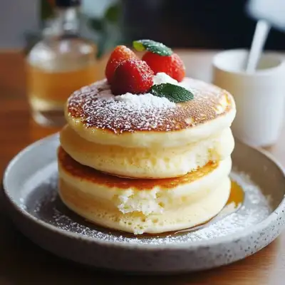 Fluffy Japanese Soufflé Pancakes