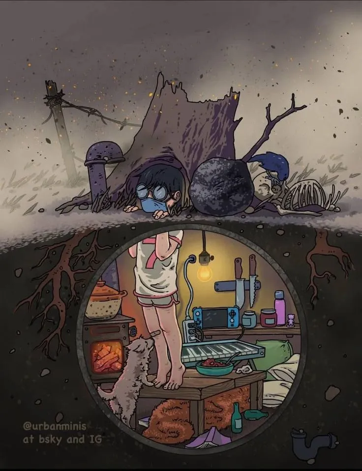 an image of a woman in front of a tree