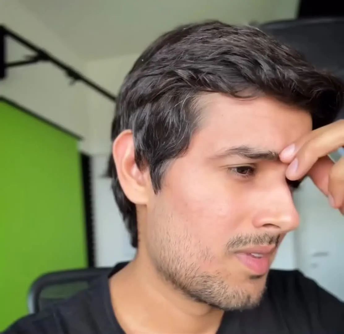 Dhruv Rathee sitting and thinking meme template