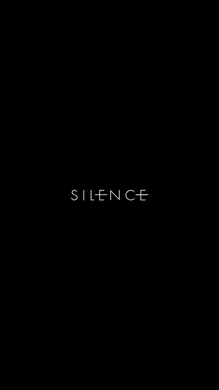 a black background with the word silentce written in white