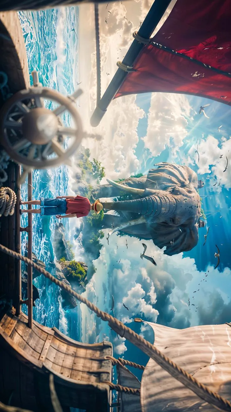 ☠️👒 Monkey D. Luffy – The King of the Sea! 🌊🔥 A boy with a dream, a heart of gold, and a will that can’t be broken! 💪🌅  💬 What’s your favorite Luffy moment? Drop it below! 👇 ❤️ Like, share &amp; tag a fellow One Piece fan!  ✨ Follow @ani_verse92 for more 