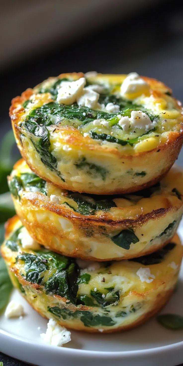 Quick & Healthy Egg Muffins with Spinach and Feta