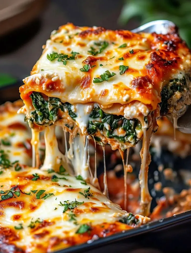 Cheesy Spinach Ricotta Lasagna: Indulge in Creamy Layers!