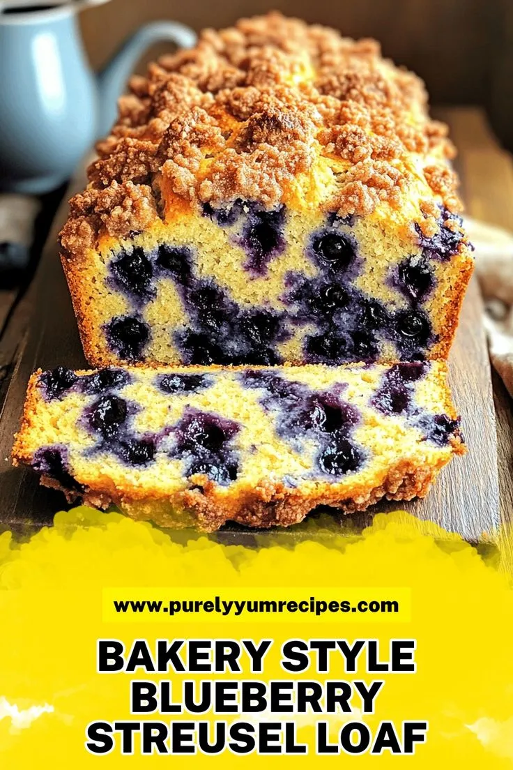Bakery Style Blueberry Streusel Loaf You'll Love to Bake!
