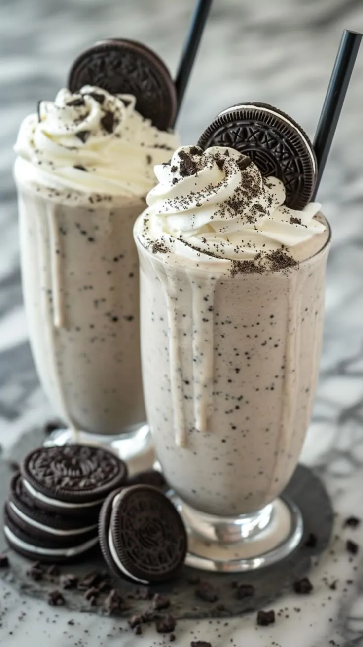 Easy Oreo Milkshake (Only 3 Ingredients!)