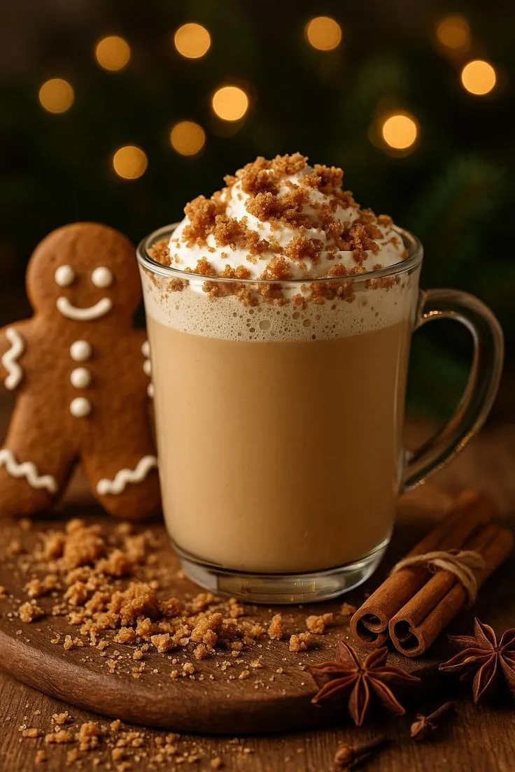 Easy Gingerbread Milk Tea Latte Recipe | Cookie Crumble Top — Rosie Loves Tea