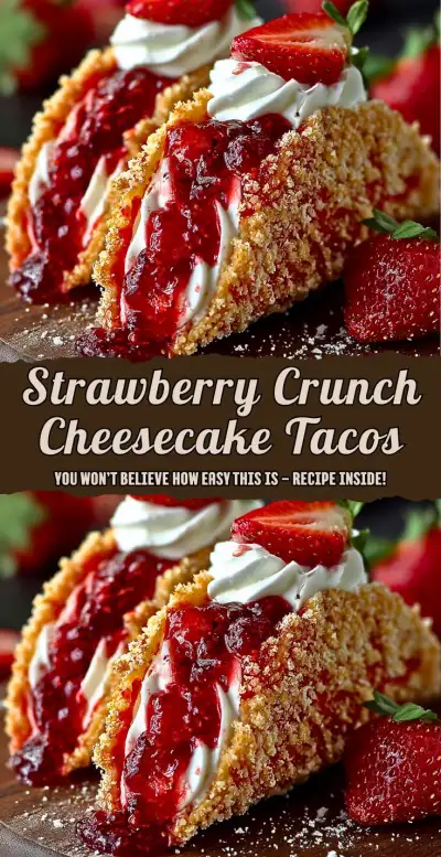 Strawberry Crunch Cheesecake Tacos