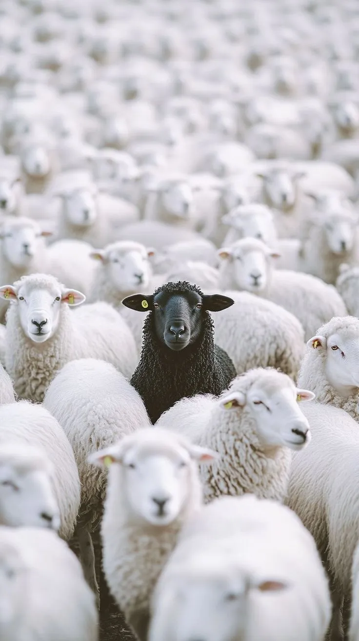 a herd of sheep standing next to each other