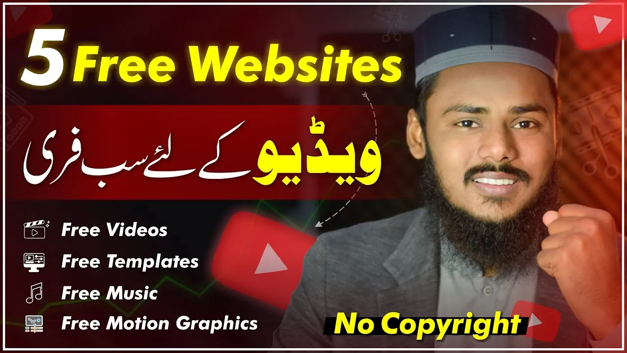 5 Free Websits for Youtube Creators | Free Videos, Music, Sound Effects, Motion Graphics | F Guide