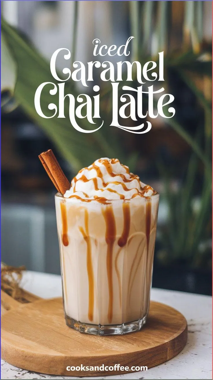 Iced Caramel Chai Latte That Should Honestly Be Illegal