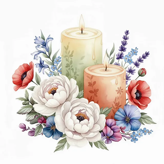 Free Candle Flowers photo and picture