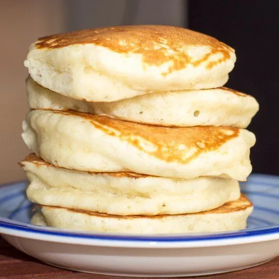 Fluffy, Fluffy Pancakes! I whipped the egg white (and added another two whites).