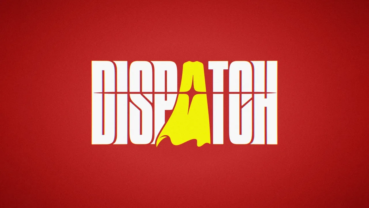 Dispatch, Logo, Red background, 2025 Games