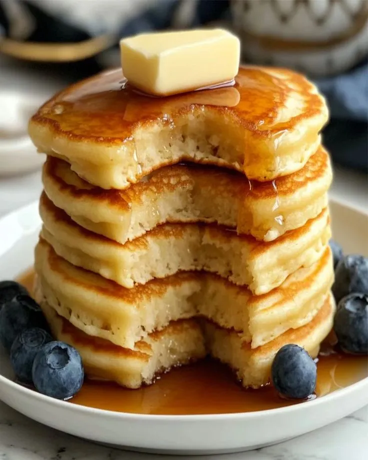 Perfectly Soft and Thick Fluffy Pancakes Recipe