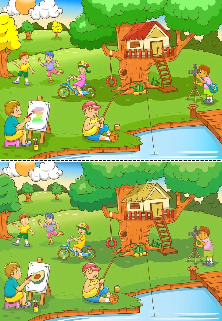 15 пар картинок, найти отличия на которых может только тот, чье внимание находится на уровне «Шерлок Холмс»