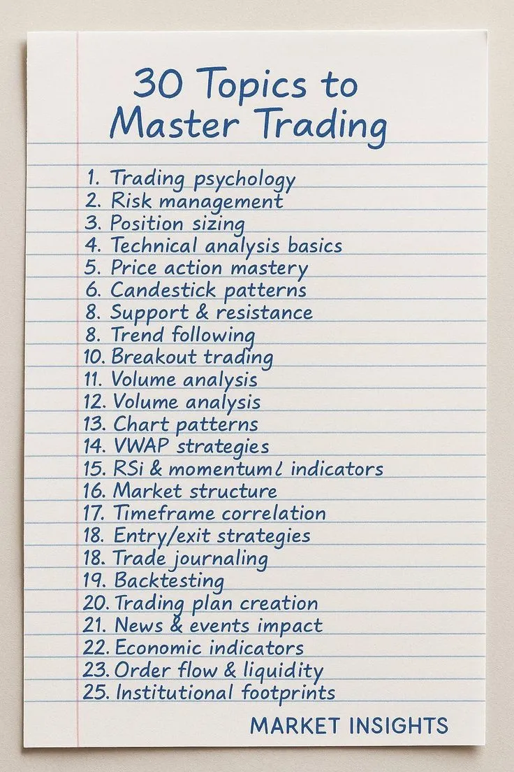 30 tips to master trading