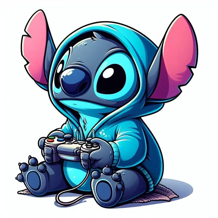 Stitch video play player  ready to print. Instant download. Png format.Digital download in hoodie png  video game   png 4 PNG Bonus