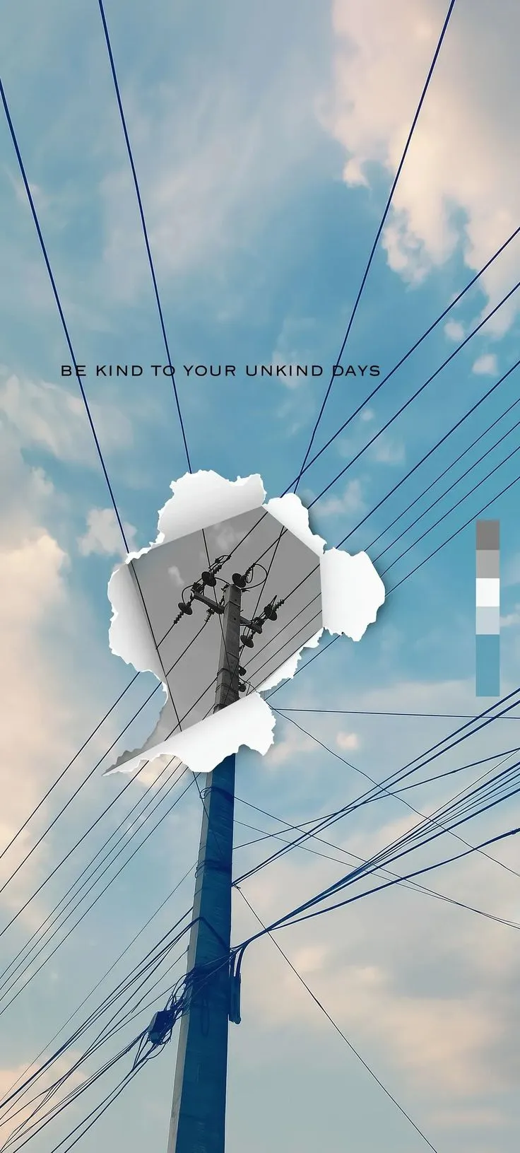 an image of power lines and wires with the words kind of your unhing days