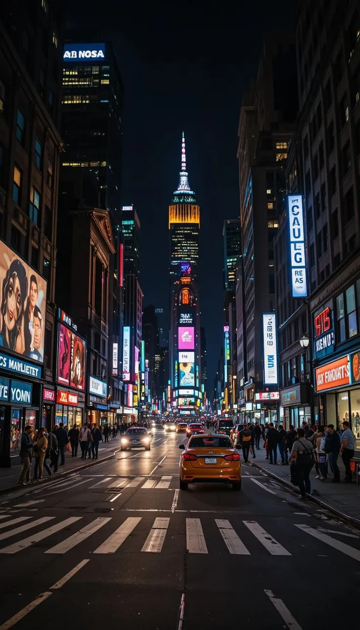 New York, illuminé le soir...