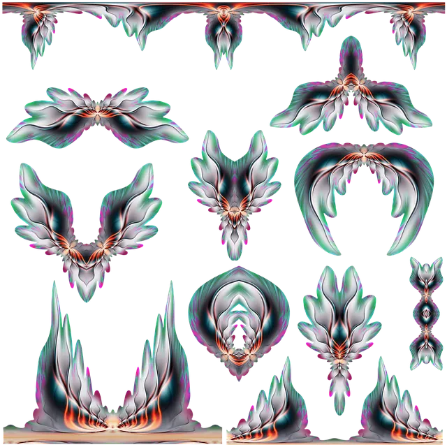 Free Wings Spiral Pattern illustration and picture